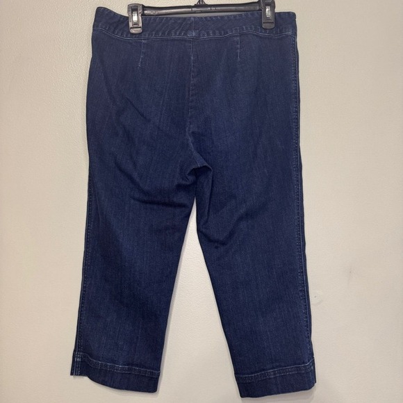 Vintage Y2K Lauren Ralph Lauren Jeans Wide Leg Denim Capris Sailor Pants Size 10 - Picture 2 of 6